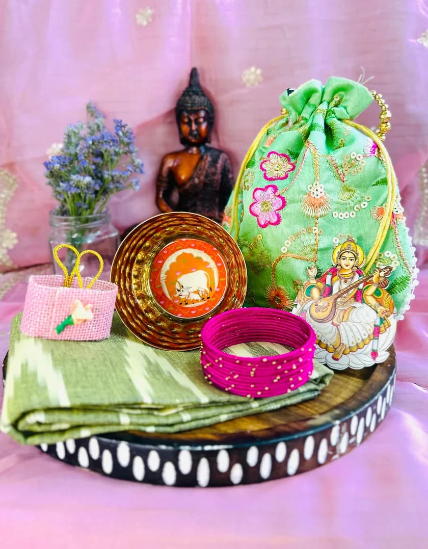 Diwali Hamper — Potli & Pichwai Bowl